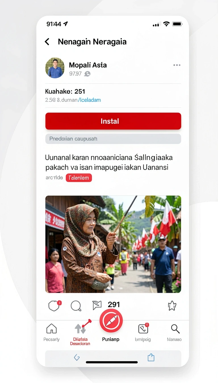Cuplikan layar menu unduhan sampan303 untuk perangkat Android
